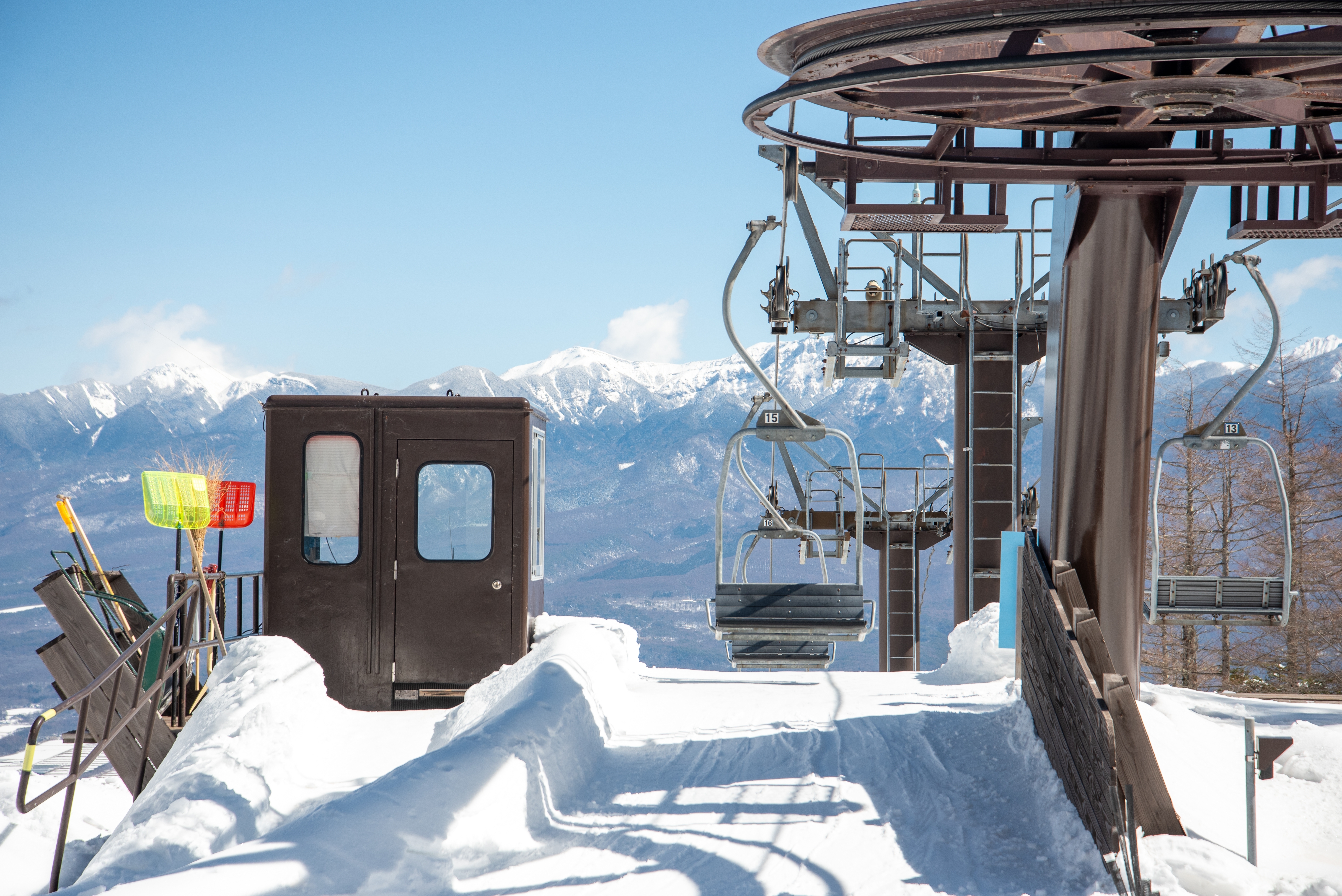 unloading zone of a ski lift 